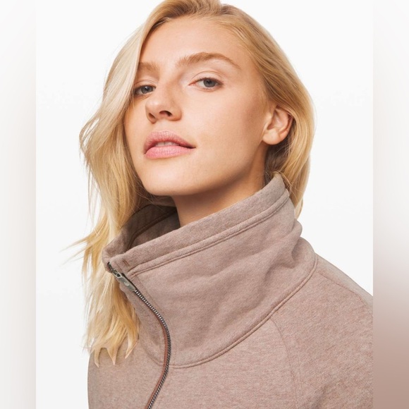 LULULEMON Radiant Jacket II Zip-Up Sweatshirt in Heathered Spanish Oak Size 6 - Picture 5 of 13